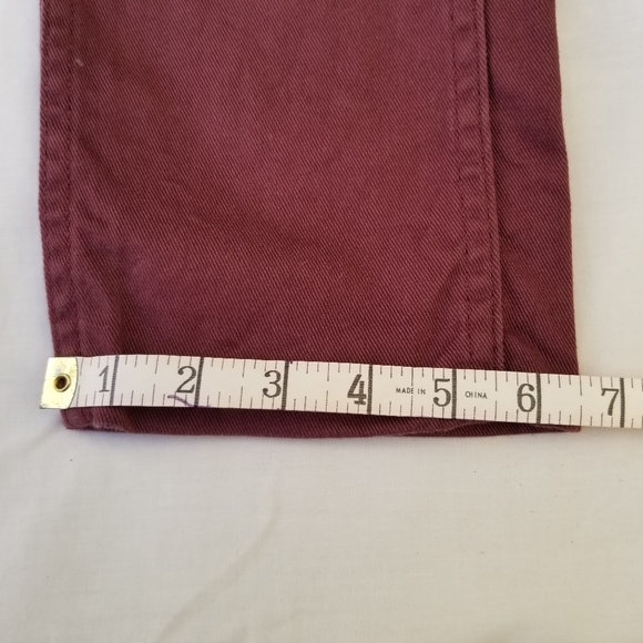 Men's Levi's 508 Regular Tapered  Maroon Jeans W29/L30 - Picture 9 of 9